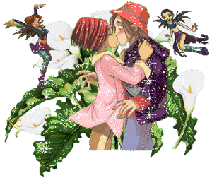 Gif animé bisous amour